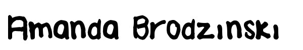 Amanda Brodzinski font preview